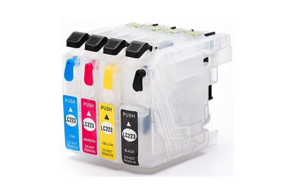 Refillable Cartridge Set Compatible with Brother LC223 Cartridges.