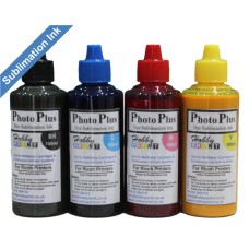 400ml 4 colour set of sublimation ink for Ricoh Printers for Mug & T-Shirt printing, PhotoPlus brand.