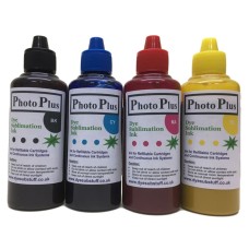 400ml Dye Sublimation Ink, 100ml each of CMYK - PhotoPlus Brand.