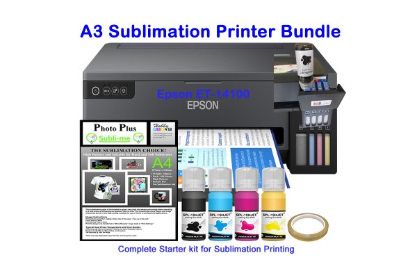 Sublimation Printer Bundle - Epson Ecotank ET-14100 & HobbyPrint® Sublimation Accessory Kit.