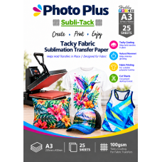 Tacky High Release Sublimation Transfer Paper – A3, 100gsm, 25 Sheets | Subli-Tack by HobbyPrint®